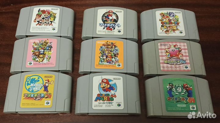 Картриджи для Nintendo 64 Японскoго pегиoнa
