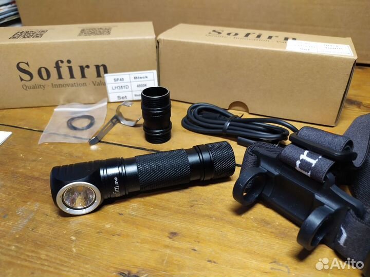 Sofirn SP40 4000K + аккумулятор налобный фонарь