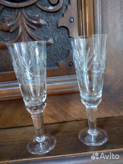 Рюмки. стекло уран царизм россия 19 век 25гр
