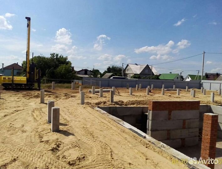 Фундамент на сваях / Сваи железобетонные забивные