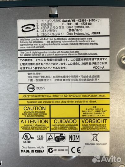 Коммутатор catalyst ws-c2960 24tc