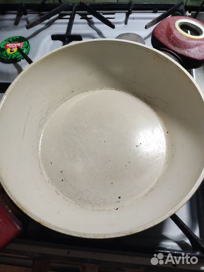 Сковорода эмалированная 24 см со стеклянной кр