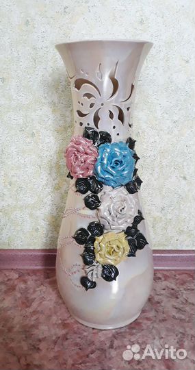 Ваза напольная, фарфоровая