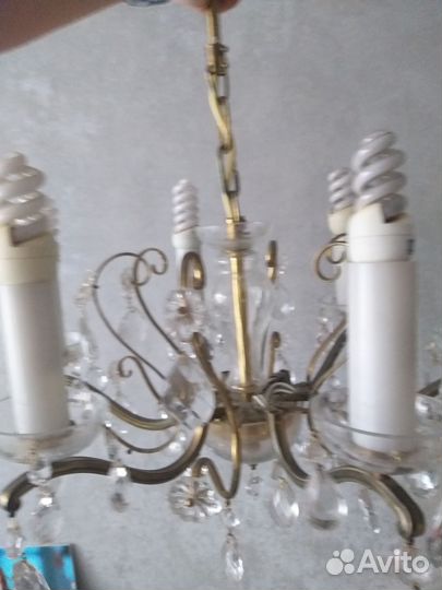 Люстра потолочная хрустальная СССР