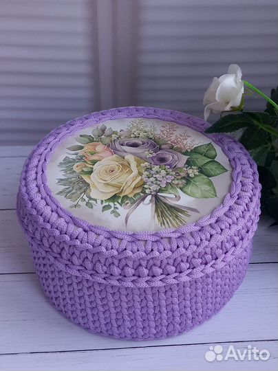 Вязаная шкатулка