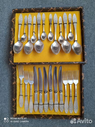 Мельхиор СССР. набор столовых приборов 