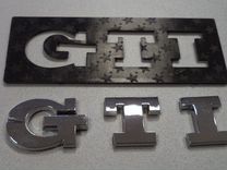 Эмблема наклейка тюнинг GTI с шаблоном