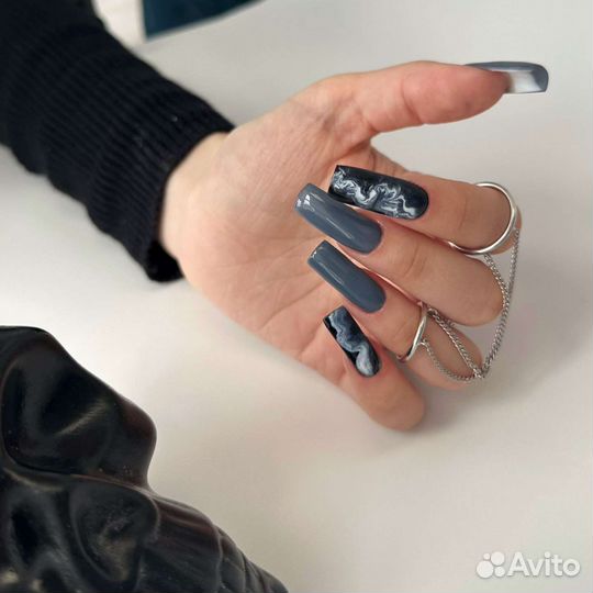 Маникюр с покрытием, укрепление гелем