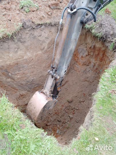 Экскаватор погрузчик, септик,канализация, водопр-д