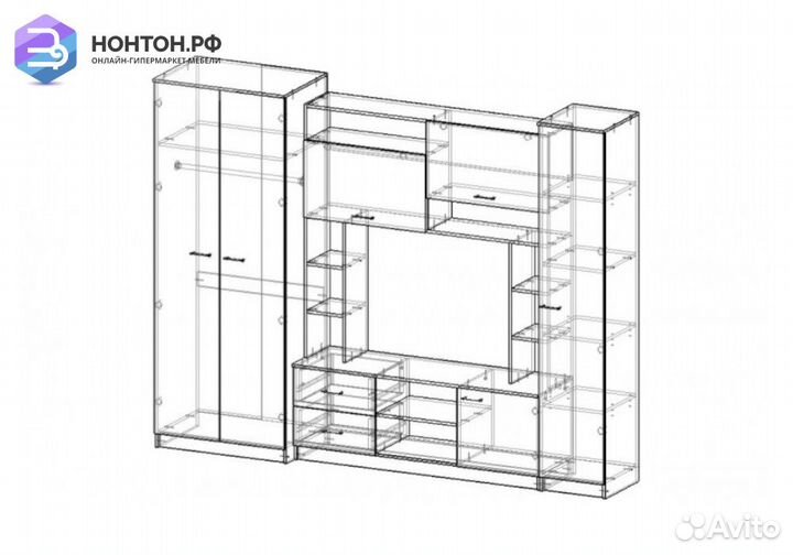 Гостиная Флора венге / дуб белфорт