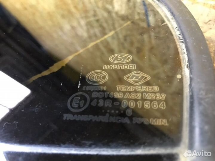 Форточка двери задняя левая Hyundai Accent седан