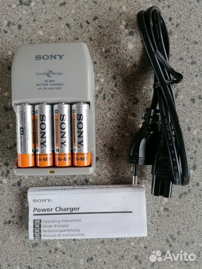 Зарядное устройство sony для аккумуляторов AA/AAA