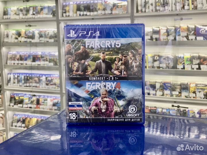 Диск для ps4 Far cry 4 + Far cry 5