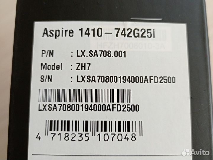 Ноутбук Acer Aspire 1410