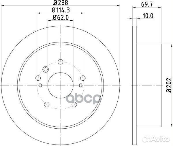 Диск тормозной зад ND1089K nisshinbo