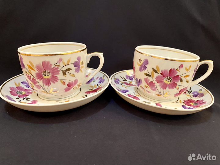 Чайные пары.Вербилки.Фарфор