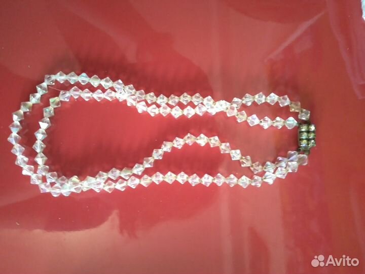 Бусы Чехословакия,клипсы к ним. ссср.Винтаж