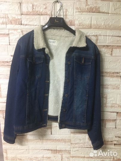 Джинсовая куртка с мехом