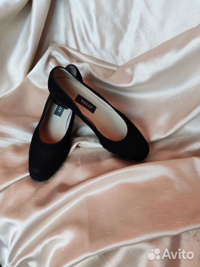 Туфли черная замша, Bally, р 34,5/35