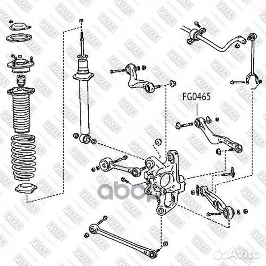 С-б.зад.рычага lexus LS460, 460L 12 FG0465 fixar