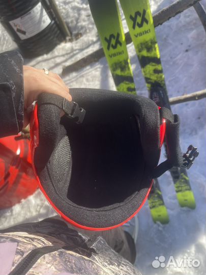 Горные лыжи детские, ботинки горнолыжные, шлем