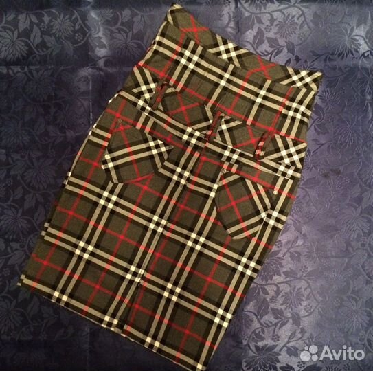 Юбка в клетку р. 46