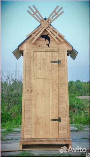 Уличный туалет деревянный GAR206