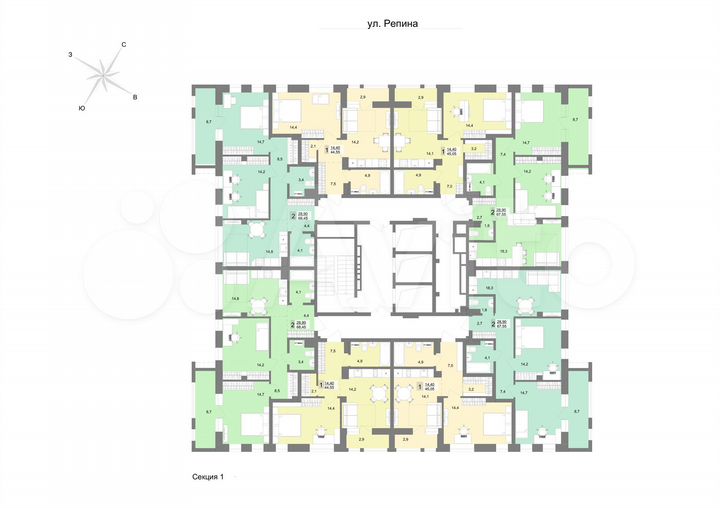 2-к. квартира, 66,8 м², 8/31 эт.
