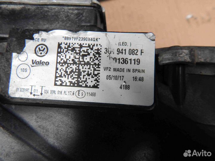 Фара правая Volkswagen Passat B8 (2014-2020)