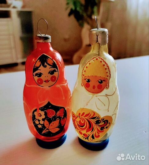 Ёлочные игрушки СССР Матрёшки