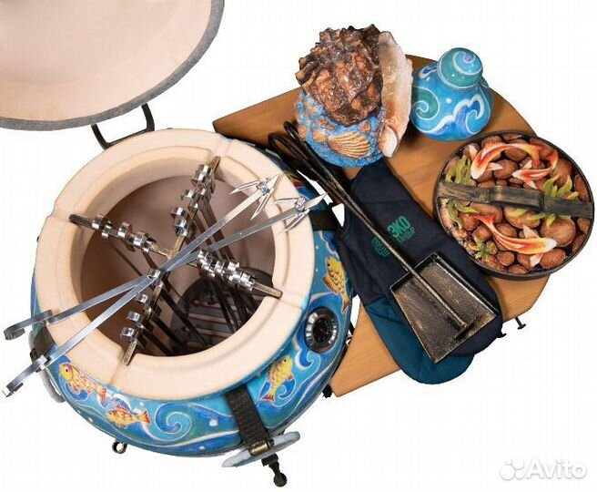 Тандыр экотандыры Эксклюзив Морской, с откидной кр