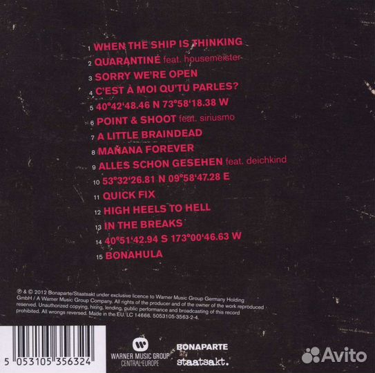Bonaparte (Tobias Jundt) - Sorry, We're Open (1 CD