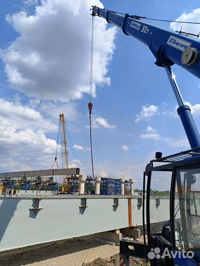 Аренда и услуги автокрана-вездехода, 25 т, 33 м