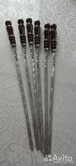 Шампура из нержавеющей стали, длина 62 см