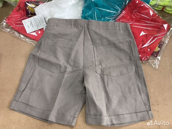 Шорты для беременных натуральный лён