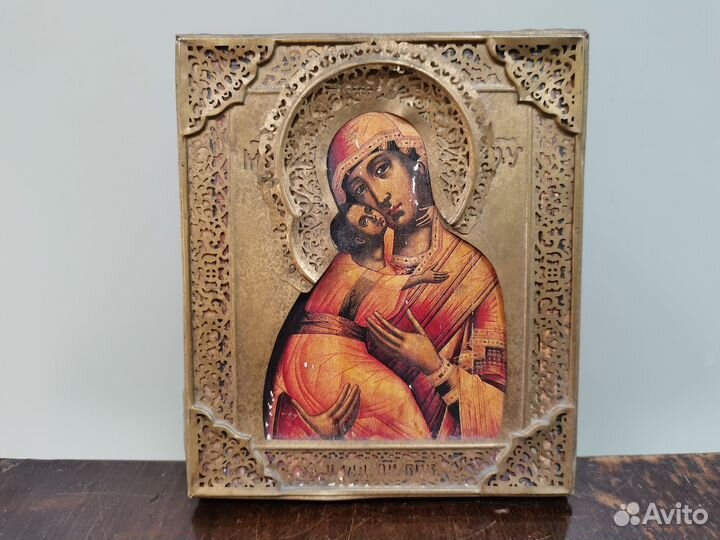 Икона Владимирская Пресвятая Богородица 20 век