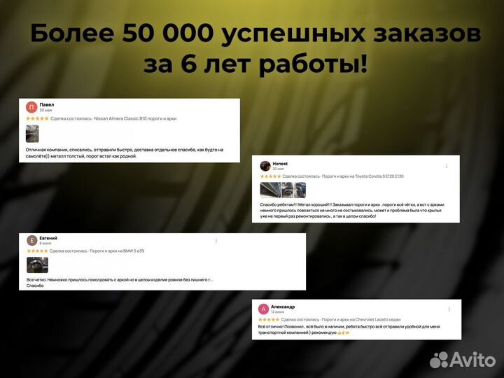 Ремонтные пороги и арки для Opel Кировград