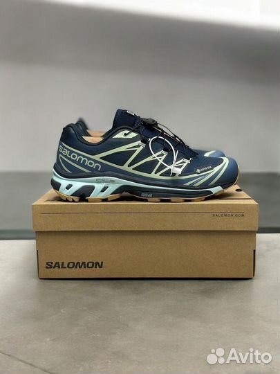 Кроссовки Salomon GTX термо Xt-6 синие осень