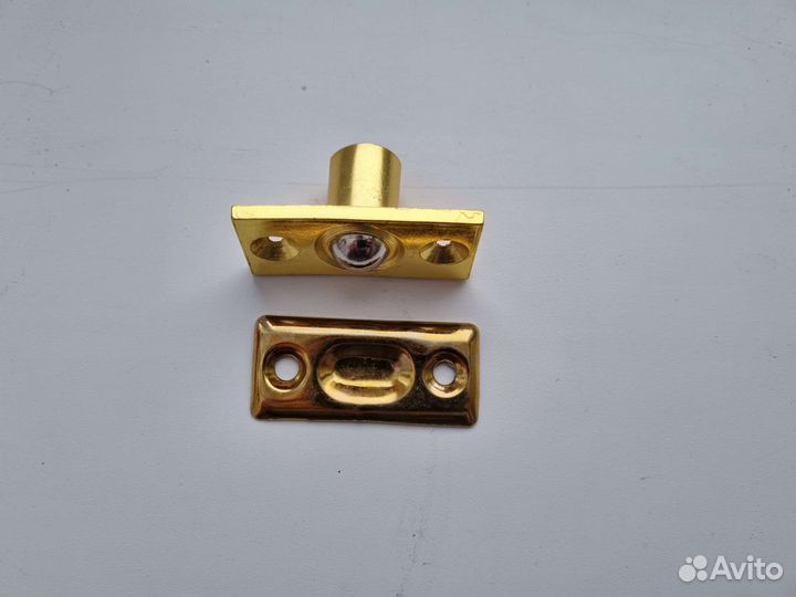 Фиксатор дверной с шариком золото малый