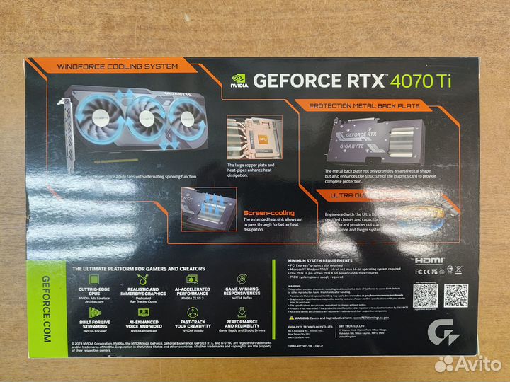 Новая видеокарта GeForce RTX 4070 Ti, 12Gb