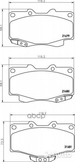 Колодки тормозные дисковые перед (PF-1387)