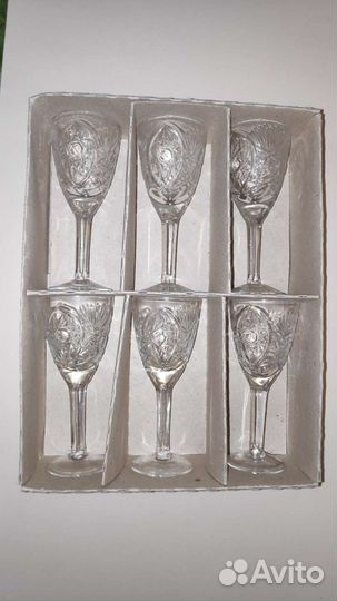 Дятьковский хрусталь Набор фужеров Новый