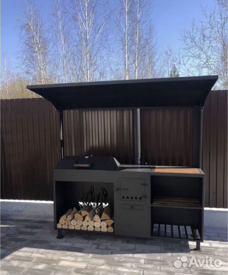 Мангал с крышей