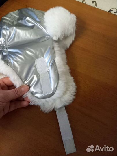 Шапка-ушанка детская для девочки зимняя 50-52