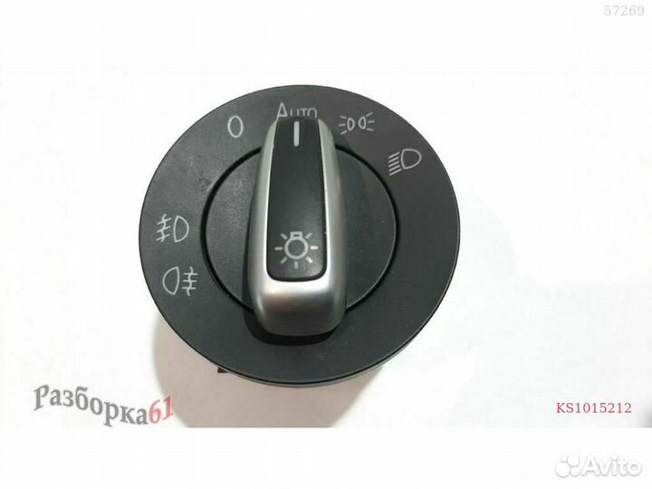 Включатель света volkswagen tiguan. хром