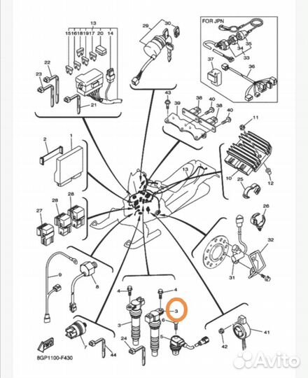 Новая оригинальная катушка Yamaha Apex Rx1