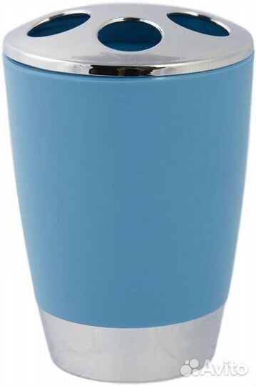 Стакан для зубных щёток Альма пластик цвет тёмно-г