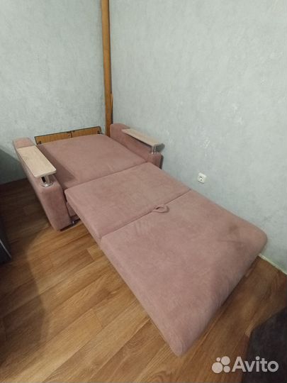 Диван прямой раскладной Новый, розовый
