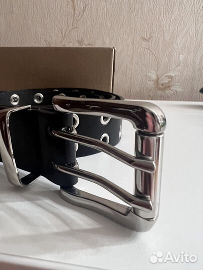 Ремень женский кожаный черный