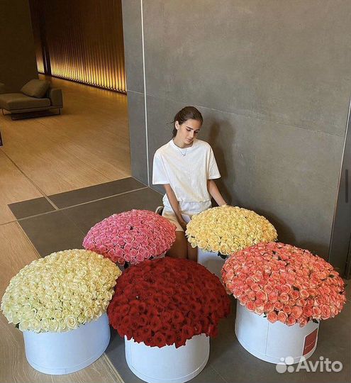 Розы в коробке